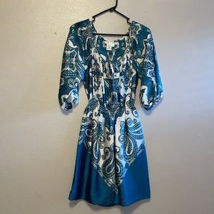 M dark turquoise/off-white dress from Max Studio